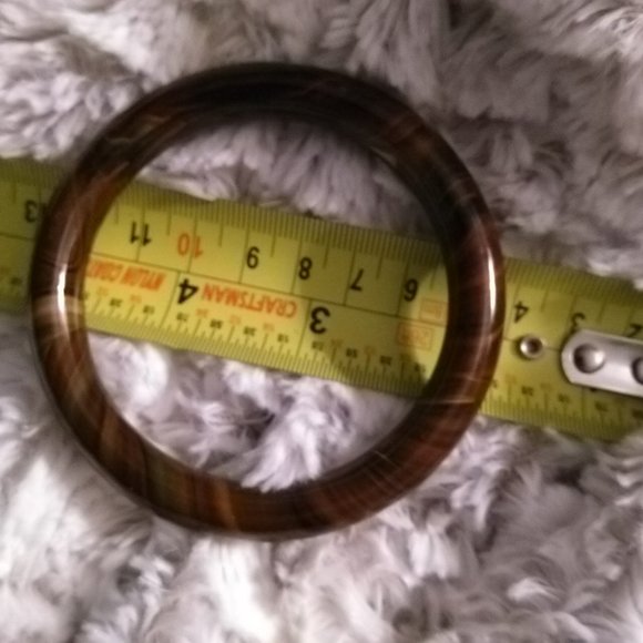 Genuine Tiger-Eye Bangle Bracelets - Picture 6 of 13